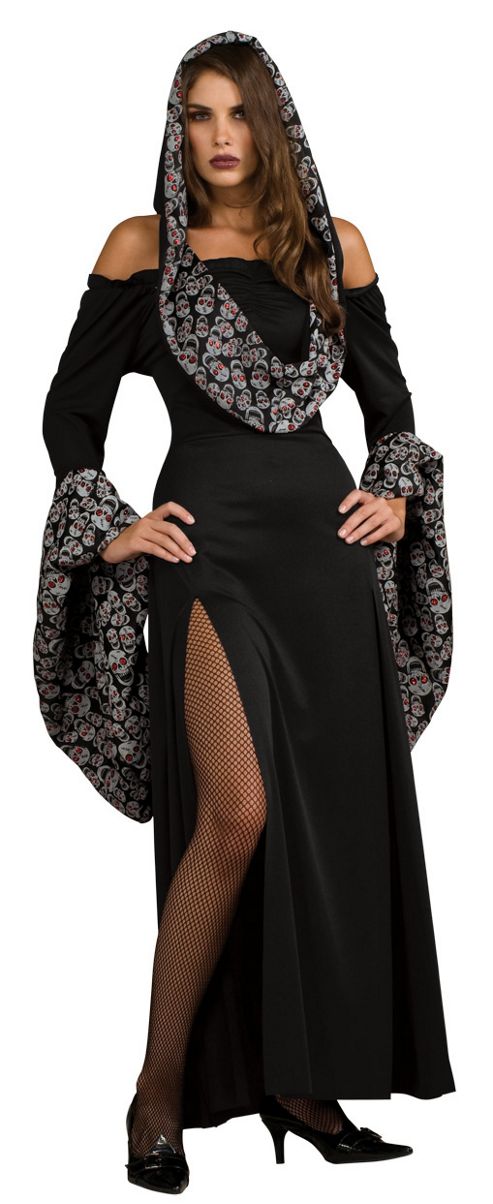 Image of Rubies Fancy Dress Costume - Halloween Sensations Skull Dress - Adult Standard