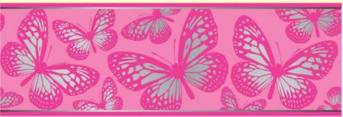Image of Butterfly Border - Pink