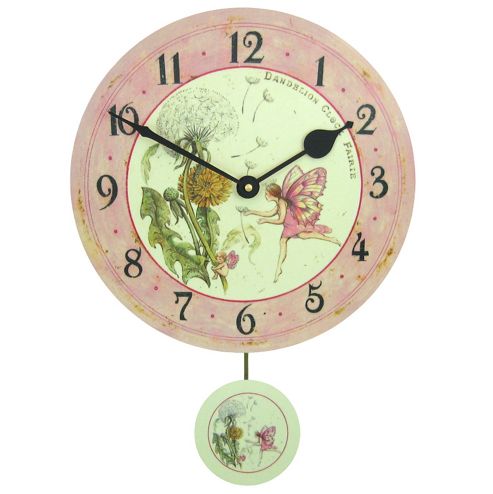 Image of Roger Lascelles Clocks Dandelion Fairy Pendulum Wall Clock