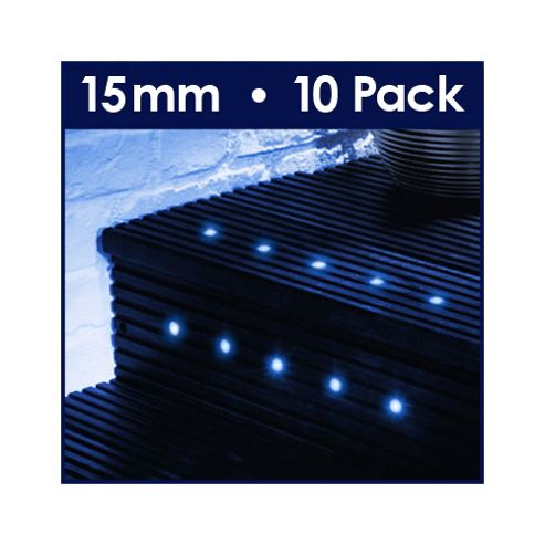 Image of Minisun Pack Of Ten 15mm Blue Led Decking Lights