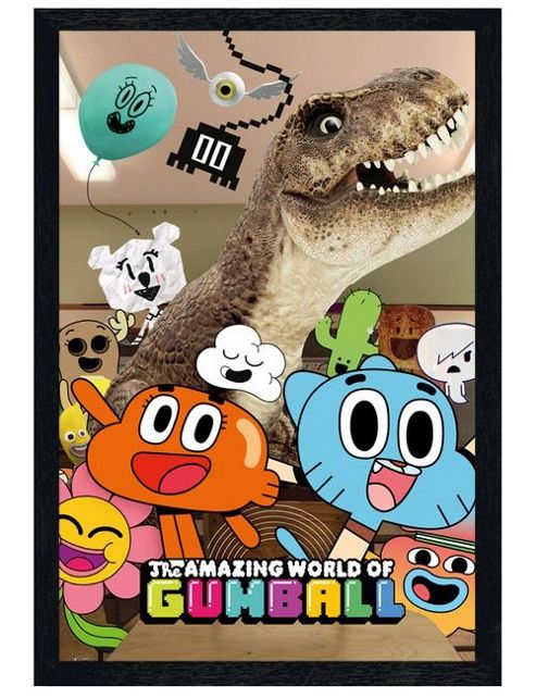 Image of Black Wooden Framed Gumball Poster