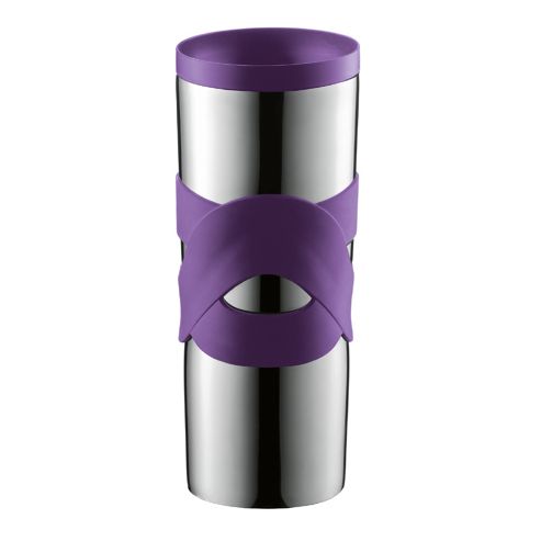 Image of Bodum Stainless Steel Travel Mug, 0.45l, Purple