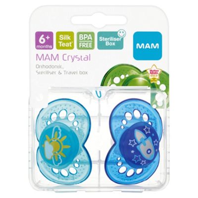 Mam Crystal Soother 6+ Mths X2