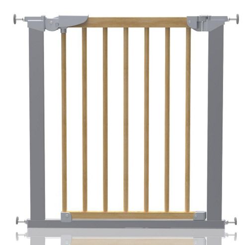 Image of Safetots Beechwood And Metal Pressure Fit Gate