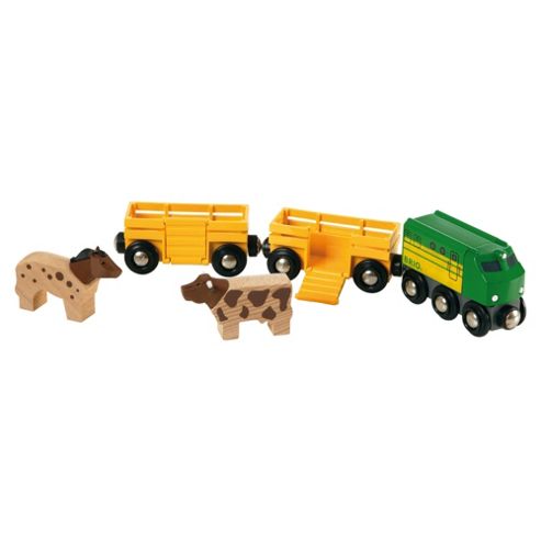 Image of Brio Farm Train, Wooden Toy