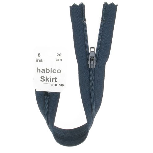 Image of Skirt Zip - 20cm - Navy