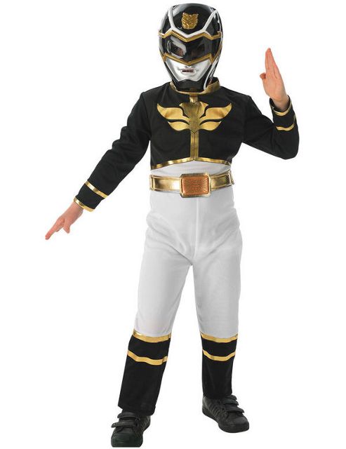 Image of Child Black Power Rangers Megaforce Costume Small