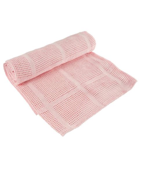 Image of Mamas & Papas - Rose Cellular Blanket - 120 X 170cm