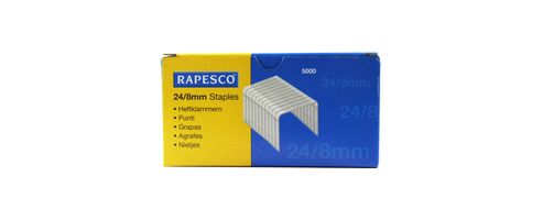 Image of Rapesco Staples 8mm 24/8 Pack Of 5000