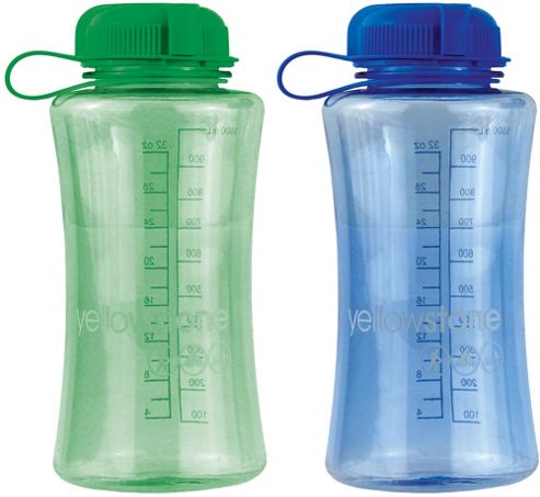 Image of Yellowstone 1l Drinks Bottle Green & Blue - 2 Pack
