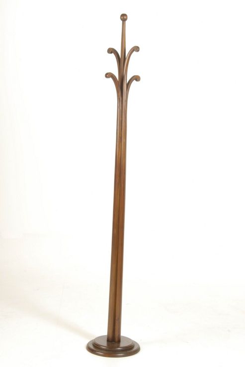 Image of Aspect Design By Wayfair Mahogany Village Round Coat Rack