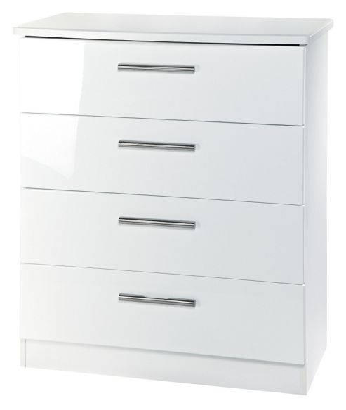 Image of Welcome Furniture Knightsbridge 4 Drawer Chest - White - White