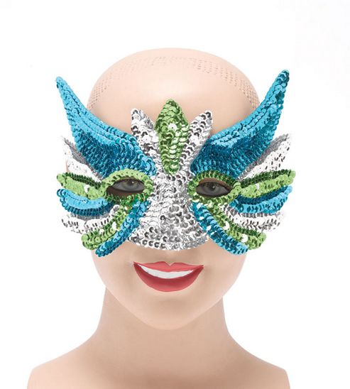 Image of Sequin Eye Mask Silver Mix