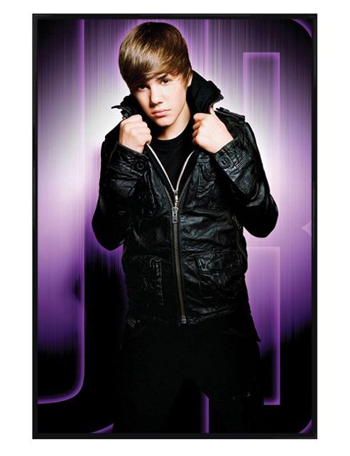 Image of Justin Bieber Gloss Black Framed Get The Bieber Fever! Poster