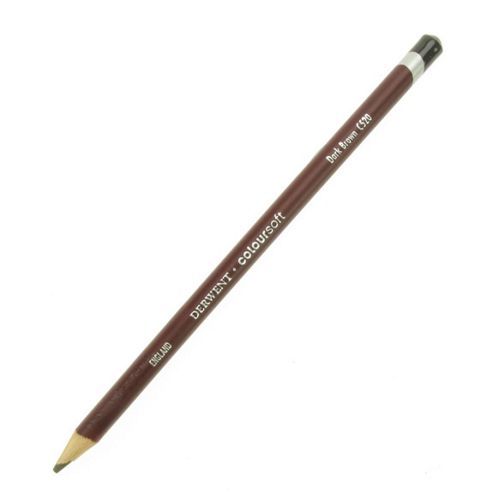Image of West Design Products Derwent C520 Coloursoft Pencils Dark Brown