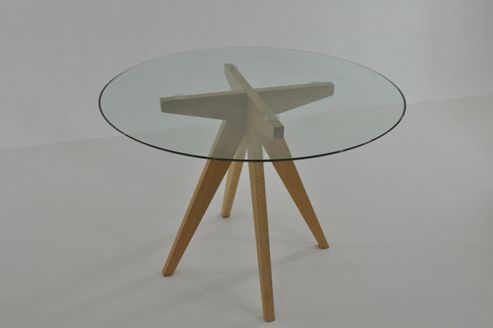 Image of Atlantico Circle Dining Table Glass Top