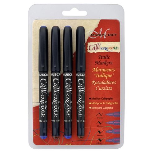 Image of Four Pack Markers Fine/medium/broad/extra Broad - Black