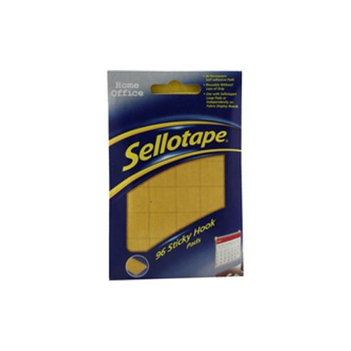 Image of Sellotape Sticky Hook Pads Pack Of 96 4543 504050