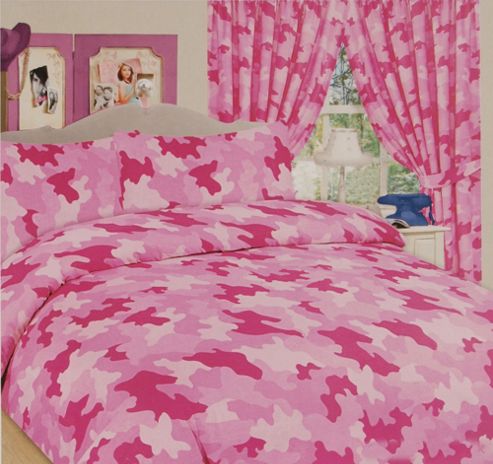 Image of Camouflage Duvet Cover - Pink