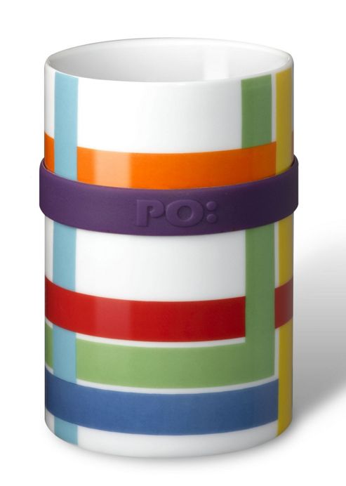 Image of Po Double Wall Insulated Ring Mug - Road Map - 11cm H X 7.5cm Dia