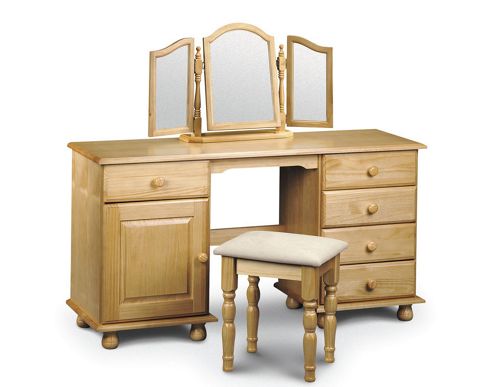 Image of Home Zone Woodward Double Pedestal Dressing Table Set
