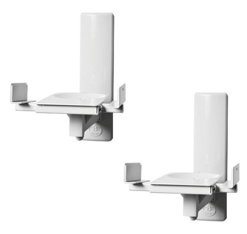 Image of B-tech Pair Of White Side-clamping Speaker Mounts