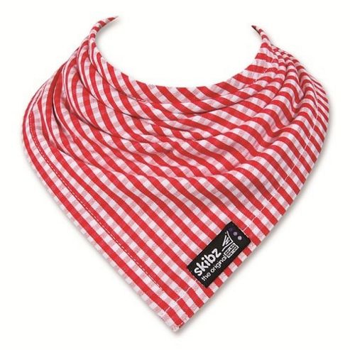 Image of Skibz Bandana Dribble Bib - Red Gingham