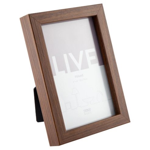 Image of Tesco Basic Photo Frame Walnut Effect 4 X 6"