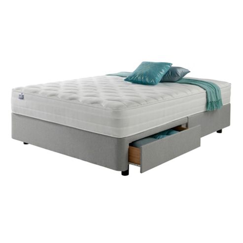 Image of Silentnight Mirapocket 1200 Ortho Memory 4 Drawer Super King Divan Light Grey No Headboard