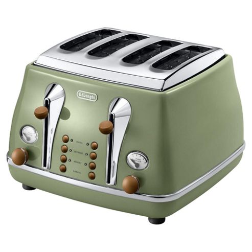 Image of Delonghi Vintage Icona 4 Slice Toaster - Green