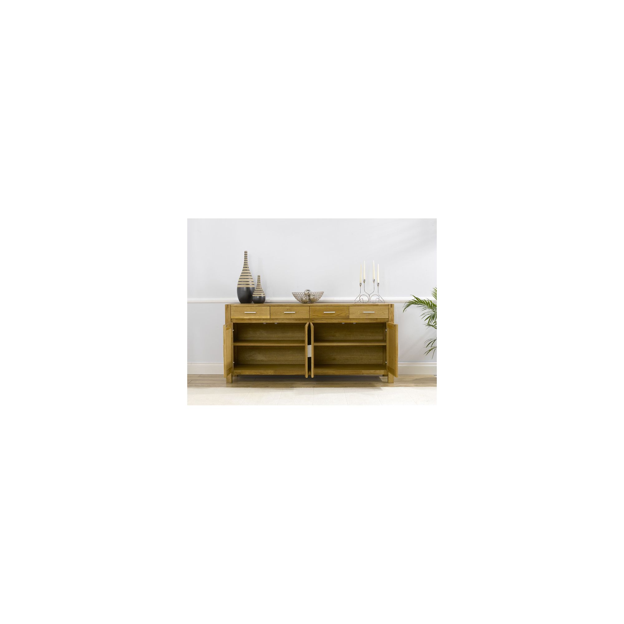 Mark Harris Furniture Verona Large Sideboard - Dark Oak - 86cm H x 140cm W x 45cm D at Tesco Direct