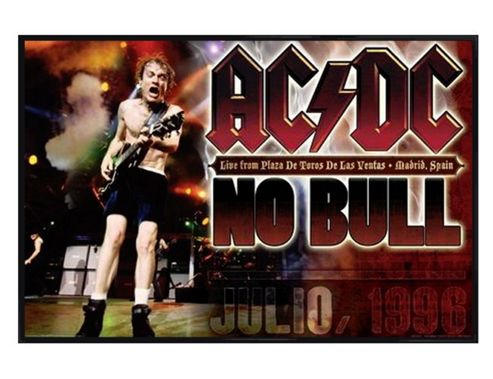 Image of Ac/dc Gloss Black Framed No Bull Poster