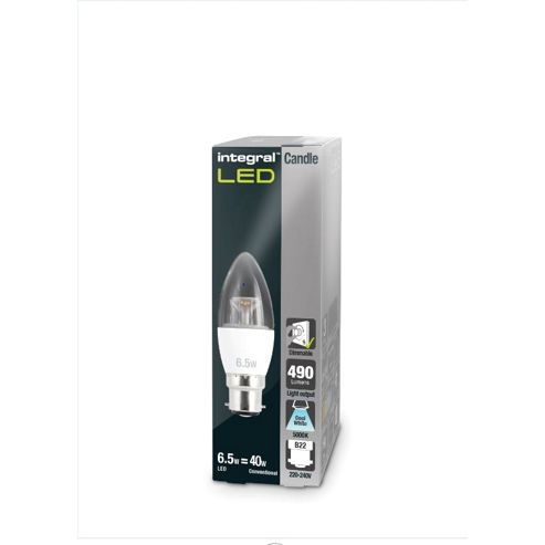 Image of Pack Of Ten Integral B22 6w Daylight White Dimmable Candles