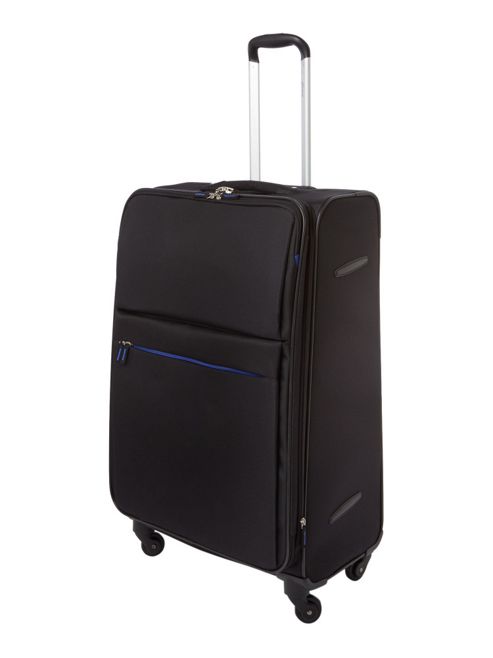 Image of Linea Hyperlite Black 4 Wheel Soft Large Suitcasefrom