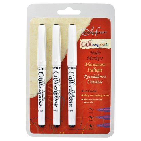 Image of Left Handed Markers, Black -1mm/2mm/3mm Set