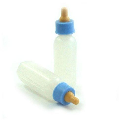 Image of Baby Shower Baby Bottles Blue 9cm (4pk)