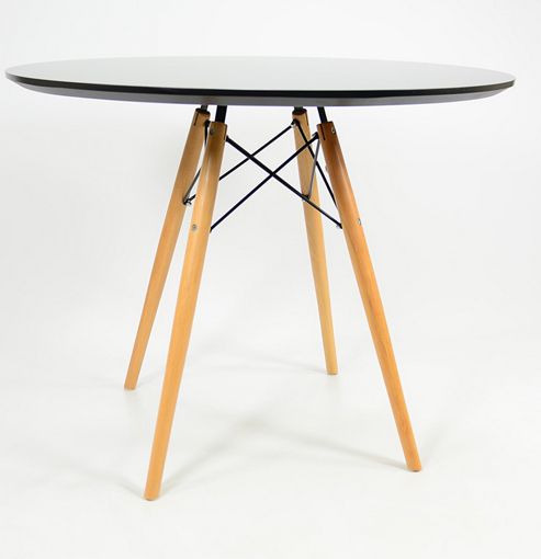 Image of Eames Dsw Dining Small Table Black 70cm