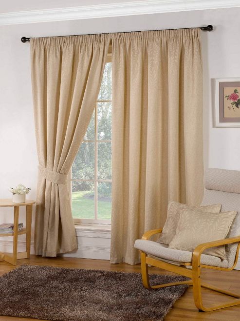 Image of Marlborough Ready Made Lined Curtains - Beige