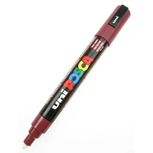 Image of Uni Pc-5m Posca Marker Red Wine