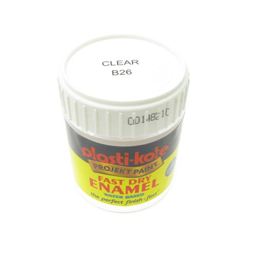 Image of Plasti-kote Brush On Water Based Enamel - Clear 59ml