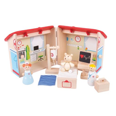 Image of Bigjigs Toys Bj682 Mini Hospital Playset