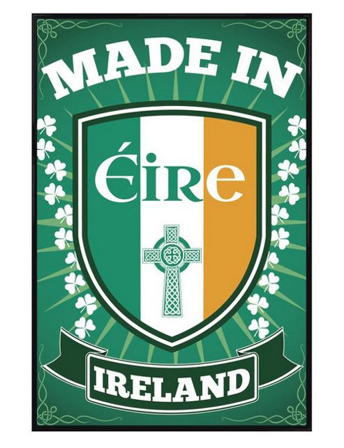 Image of Irish Pride Gloss Black Framed Made In Eire Poster