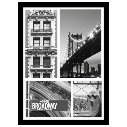 Image of New York Framed Multi Print 50x37cm