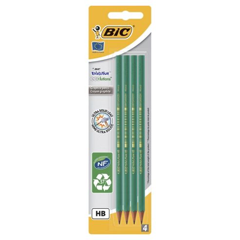 Image of Bic Ecoloutions Hb Wood Free Graphite Pencils, 4 Pack