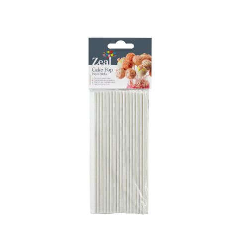 Image of Pack Of 50 Cake Pop Paper Sticks 15cm