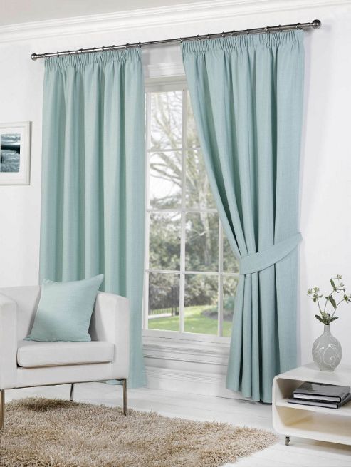 Image of Rome Ready Made Lined Curtains - Blue