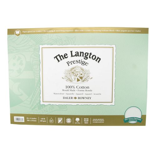 Image of Daler Langton Prestige Watercolour Cp Block 20 X 14.