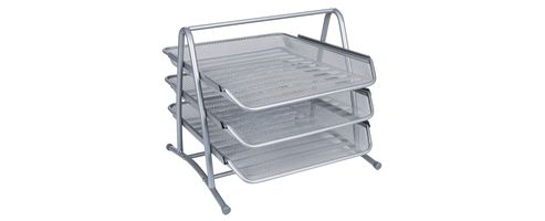 Image of Q-connect 3-tier Letter Tray Silver Kf00822