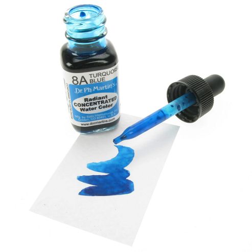 Image of Dr. Ph. Martin's Radiant Concentrated Watercolours - Turquoise Blue