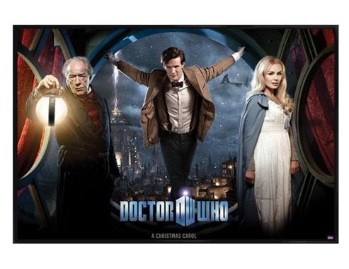 Image of Doctor Who Gloss Black Framed A Christmas Carol Dr Who Poster